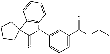 ETHYL 3-((PHENYLCYCLOPENTYL)CARBONYLAMINO)BENZOATE 结构式