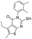 3-(2,3-DIMETHYLPHENYL)-5-ETHYL-2-MERCAPTO-6-METHYLTHIENO[2,3-D]PYRIMIDIN-4(3H)-ONE 结构式