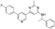 6-[5-(4-FLUOROPHENYL)PYRIDIN-3-YL]-2-METHYL-N-(1-PHENYLETHYL)PYRIMIDIN-4-AMINE 结构式