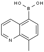 8-甲基-5-喹啉硼酸 结构式