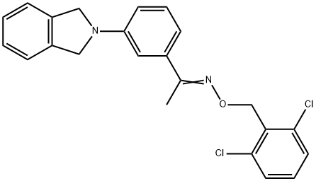 1-[3-(1,3-DIHYDRO-2H-ISOINDOL-2-YL)PHENYL]-1-ETHANONE O-(2,6-DICHLOROBENZYL)OXIME 结构式