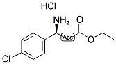 (S)-3-Amino-3-(4-chloro-phenyl)-propionic acid ethyl ester HCl 结构式