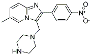 6-METHYL-2-(4-NITRO-PHENYL)-3-PIPERAZIN-1-YLMETHYL-IMIDAZO[1,2-A]PYRIDINE 结构式