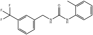 1-(邻甲苯基)-3-(3-(三氟甲基)苄基)脲 结构式