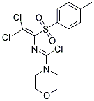 N-(2,2-DICHLORO-1-[(4-METHYLPHENYL)SULFONYL]VINYL)MORPHOLINE-4-CARBOXIMIDOYL CHLORIDE 结构式