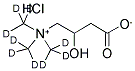 氘代D,L-盐酸肉碱(三甲基-D9) 结构式