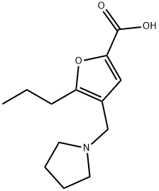5-PROPYL-4-PYRROLIDIN-1-YLMETHYL-FURAN-2-CARBOXYLIC ACID 结构式
