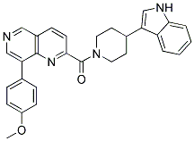 [4-(1H-INDOL-3-YL)-PIPERIDIN-1-YL]-[8-(4-METHOXY-PHENYL)-[1,6]NAPHTHYRIDIN-2-YL]-METHANONE 结构式