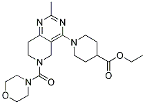 1-[2-METHYL-6-(MORPHOLINE-4-CARBONYL)-5,6,7,8-TETRAHYDRO-PYRIDO[4,3-D]PYRIMIDIN-4-YL]-PIPERIDINE-4-CARBOXYLIC ACID ETHYL ESTER 结构式