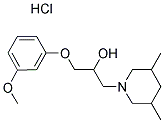 1-(3,5-DIMETHYLPIPERIDIN-1-YL)-3-(3-METHOXYPHENOXY)PROPAN-2-OL HYDROCHLORIDE 结构式