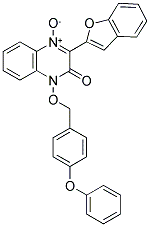 2-(BENZOFURAN-2-YL)-3-OXO-4-(4-PHENOXYBENZYLOXY)-3,4-DIHYDROQUINOXALINE 1-OXIDE 结构式