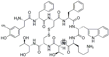 ([125I]-TYR0)-OCTREOTIDE 结构式