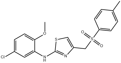 1-(((4-((5-CHLORO-2-METHOXYPHENYL)AMINO)(3,5-THIAZOLYL))METHYL)SULFONYL)-4-METHYLBENZENE 结构式