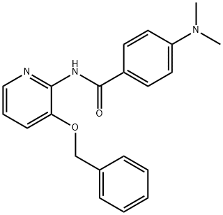 (4-(DIMETHYLAMINO)PHENYL)-N-(3-(PHENYLMETHOXY)(2-PYRIDYL))FORMAMIDE 结构式