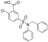 5-(BENZYL-PHENYL-SULFAMOYL)-2-CHLORO-BENZOIC ACID 结构式