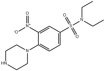 N,N-二乙基-3-硝基-4-(1-哌嗪基)苯磺酰胺 结构式