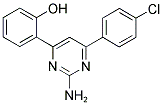 2-(2-AMINO-6-(4-CHLOROPHENYL)PYRIMIDIN-4-YL)PHENOL 结构式