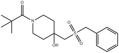 1-(4-[(Benzylsulfonyl)methyl]-4-hydroxypiperidino)-2,2-dimethyl-1-propanone 结构式