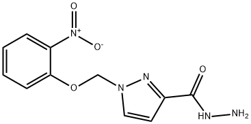1-(2-NITRO-PHENOXYMETHYL)-1 H-PYRAZOLE-3-CARBOXYLIC ACID HYDRAZIDE 结构式