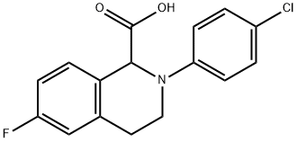 2-(4-Chloro-phenyl)-6-fluoro-1,2,3,4-tetrahydro-isoquinoline-1-carboxylic acid 结构式