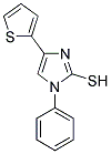 1-PHENYL-4-THIEN-2-YL-1H-IMIDAZOLE-2-THIOL 结构式