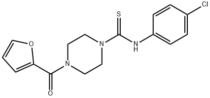 4-(((4-CHLOROPHENYL)AMINO)THIOXOMETHYL)PIPERAZINYL 2-FURYL KETONE 结构式