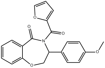 4-(2-FURYLCARBONYL)-3-(4-METHOXYPHENYL)-3,4-DIHYDRO-1,4-BENZOXAZEPIN-5(2H)-ONE 结构式