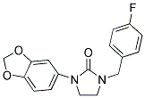 1-(1,3-BENZODIOXOL-5-YL)-3-(4-FLUOROBENZYL)IMIDAZOLIDIN-2-ONE 结构式