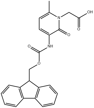 FMOC-3-AMINO-6-METHYL-1-CARBOXYMETHYL-PYRIDIN-2-ONE 结构式