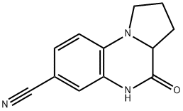 1,2,3,3A,4,5-六氢-4-氧代-吡咯并[1,2-A]喹喔啉-7-腈 结构式