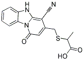 2-(4-CYANO-1-OXO-1,5-DIHYDRO-BENZO[4,5]IMIDAZO[1,2-A]PYRIDIN-3-YLMETHYLSULFANYL)-PROPIONIC ACID 结构式