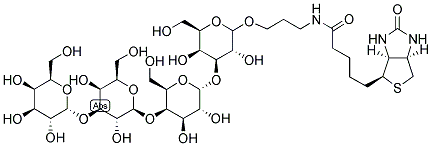 BIOTIN-ALPHA-1,3-BETA-1,4-ALPHA-1,3-GALACTOTETRAOSE 结构式