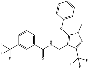 N-([1-METHYL-5-PHENOXY-3-(TRIFLUOROMETHYL)-1H-PYRAZOL-4-YL]METHYL)-3-(TRIFLUOROMETHYL)BENZENECARBOXAMIDE 结构式