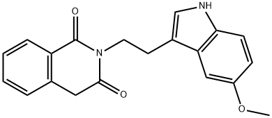 2-[2-(5-METHOXY-1H-INDOL-3-YL)ETHYL]-1,3(2H,4H)-ISOQUINOLINEDIONE 结构式