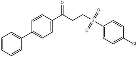 1-[1,1'-BIPHENYL]-4-YL-3-[(4-CHLOROPHENYL)SULFONYL]-1-PROPANONE 结构式