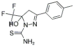 5-HYDROXY-3-(4-METHYLPHENYL)-5-(TRIFLUOROMETHYL)-4,5-DIHYDRO-1H-PYRAZOLE-1-CARBOTHIOAMIDE 结构式