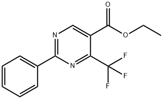 ETHYL 2-PHENYL-4-(TRIFLUOROMETHYL)-5-PYRIMIDINECARBOXYLATE 结构式