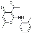 3-ACETYL-6-METHYL-2-O-TOLYLAMINO-PYRAN-4-ONE 结构式