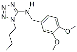 1-BUTYL-N-(3,4-DIMETHOXYBENZYL)-1H-TETRAZOL-5-AMINE 结构式