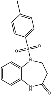 5-[(4-IODOPHENYL)SULFONYL]-1,3,4,5-TETRAHYDRO-2H-1,5-BENZODIAZEPIN-2-ONE 结构式