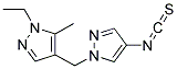 1-ETHYL-4-(4-ISOTHIOCYANATO-PYRAZOL-1-YLMETHYL)-5-METHYL-1H-PYRAZOLE 结构式