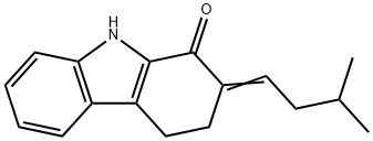 2-[(E)-3-METHYLBUTYLIDENE]-2,3,4,9-TETRAHYDRO-1H-CARBAZOL-1-ONE 结构式