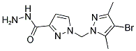 1-(4-BROMO-3,5-DIMETHYL-PYRAZOL-1-YLMETHYL)-1 H-PYRAZOLE-3-CARBOXYLIC ACID HYDRAZIDE 结构式