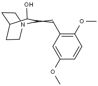 (Z)-2-(2,5-二甲氧基亚苄基)奎宁环素-3-醇 结构式