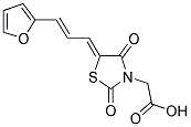 [5-(3-FURAN-2-YL-ALLYLIDENE)-2,4-DIOXO-THIAZOLIDIN-3-YL]-ACETIC ACID 结构式