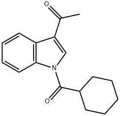 1-(1-(环己烷羰基)-1H-吲哚-3-基)乙-1-酮 结构式