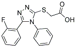 [[5-(2-FLUOROPHENYL)-4-PHENYL-4H-1,2,4-TRIAZOL-3-YL]THIO]ACETIC ACID 结构式