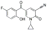 1-CYCLOPROPYL-5-(5-FLUORO-2-HYDROXY-BENZOYL)-2-OXO-1,2-DIHYDRO-PYRIDINE-3-CARBONITRILE 结构式