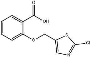 2-[(2-CHLORO-1,3-THIAZOL-5-YL)METHOXY]BENZENECARBOXYLIC ACID 结构式