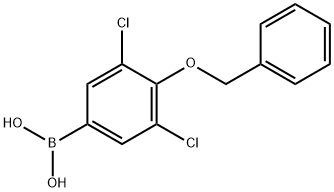 4-(BENZYLOXY)-3,5-DICHLOROPHENYLBORONIC ACID 结构式